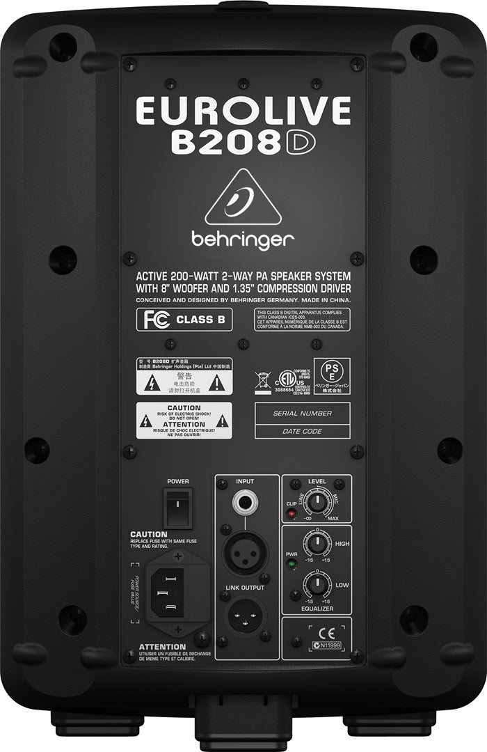 Behringer EUROLIVE B208D PA Speaker 200W 2-Way