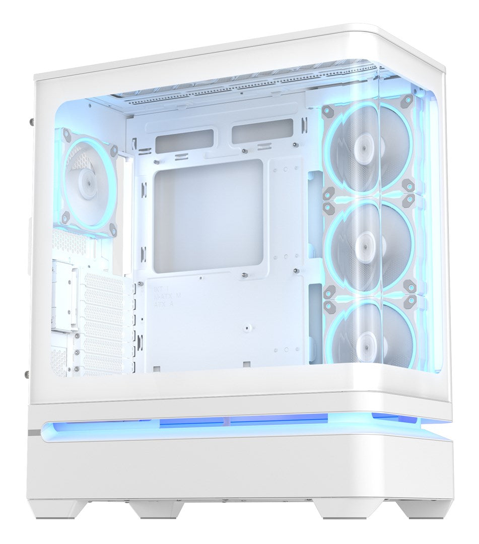 ASUS PRIME AP304 TG ARGB WHITE PC Case Multi-Color Illumination ATX, micro ATX, Mini-ITX