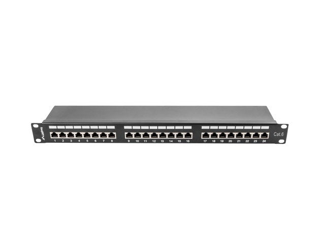 Lanberg Patchpanel 24-Port 1U 48,30cm (19") Cat. 6 FTP geschirmt schw. (PPS6-1024-B)