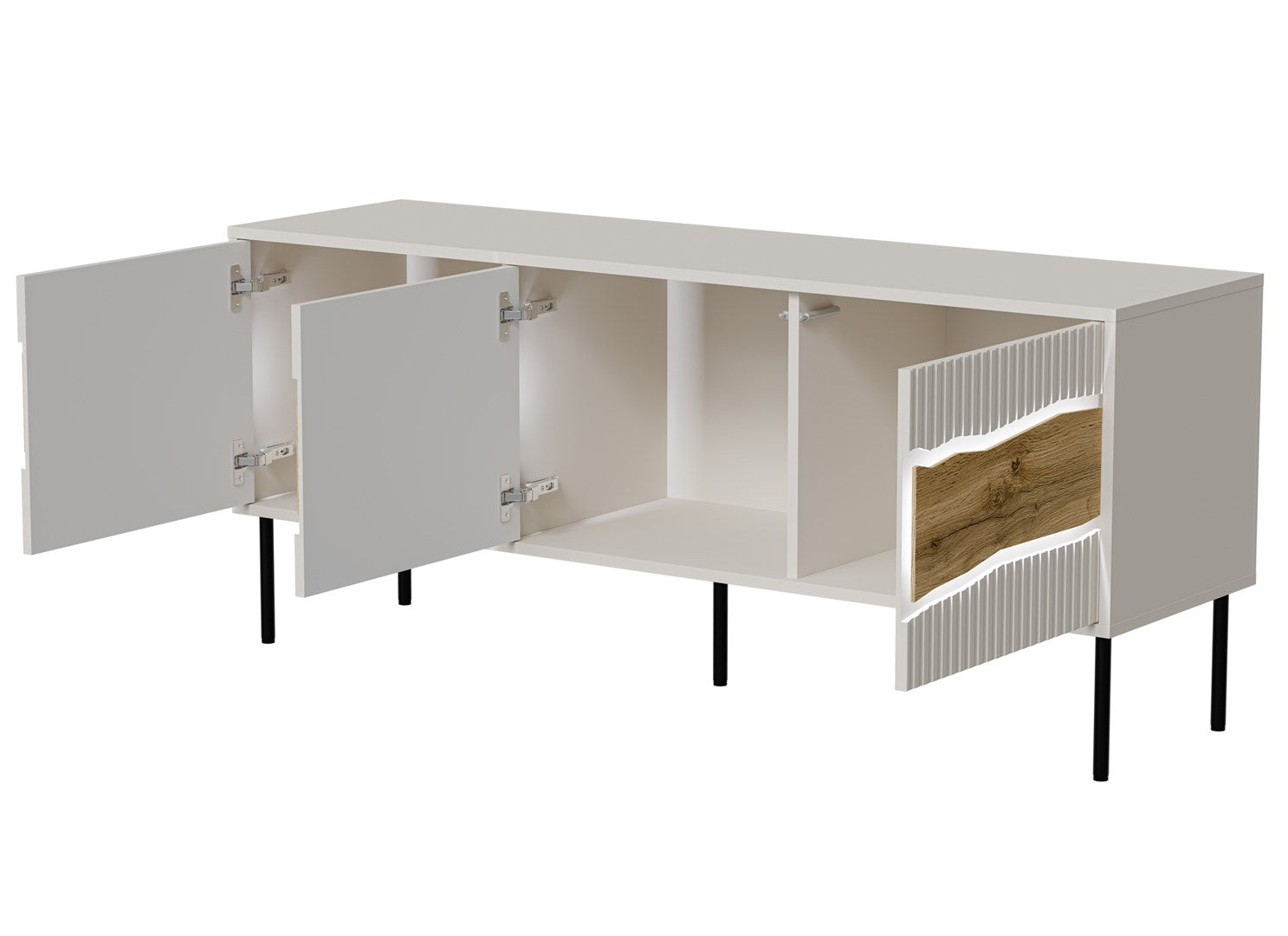Cama INSERTO 3D TV Cabinet 143.5x40x61.5 Cashmere + LED