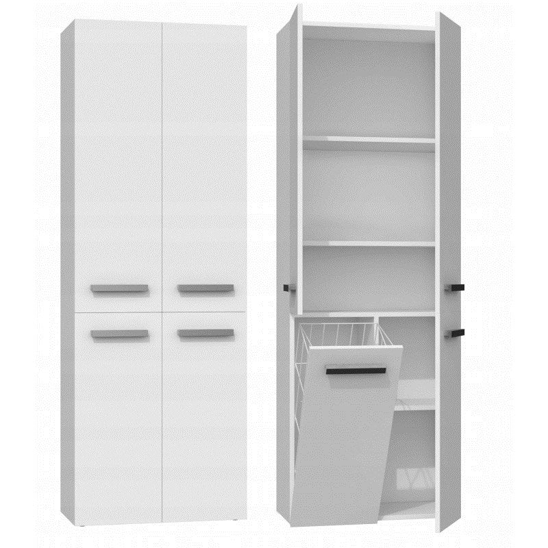 Topeshop NEL 1K DD BIEL Bathroom Storage Cabinet White