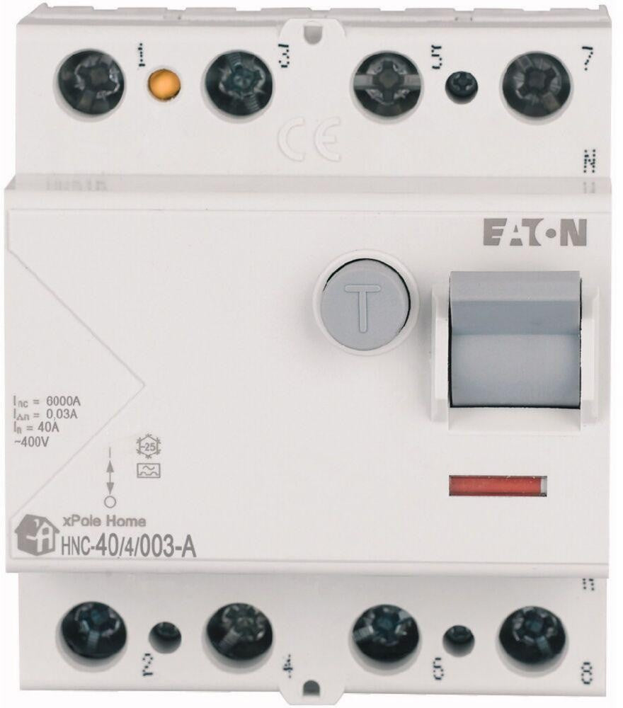 HNC-40/4/003-A 40A/ 30MA/A DIFFERENTIAL CIRCUIT BREAKER 40A 4P 4M 30MA A 6KA