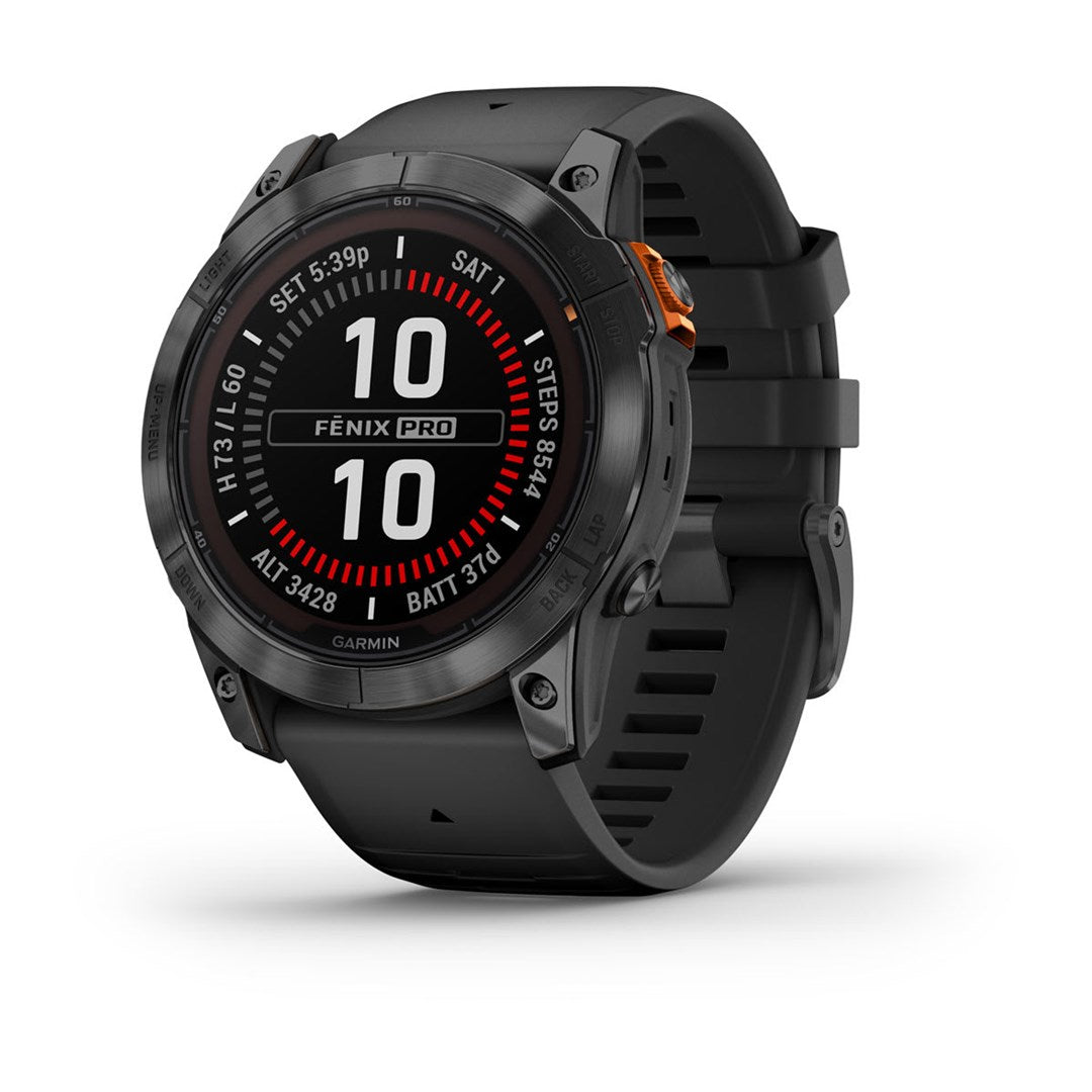 Garmin Fenix 7X Pro - Solar Edition - 51 mm - Slate Gray - Sports Watch - Silicone Band - Wrist Size: 127-210 mm