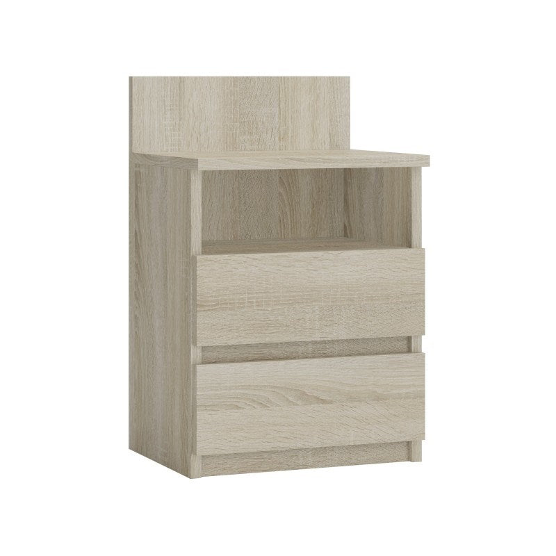 Topeshop M1 SONOMA MAT Nightstand 2 Drawers Oak