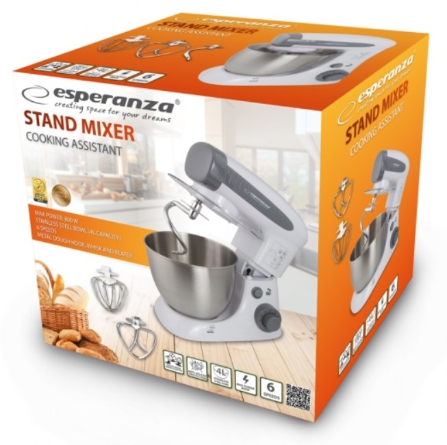 Esperanza Stand Mixer 800W Grey
