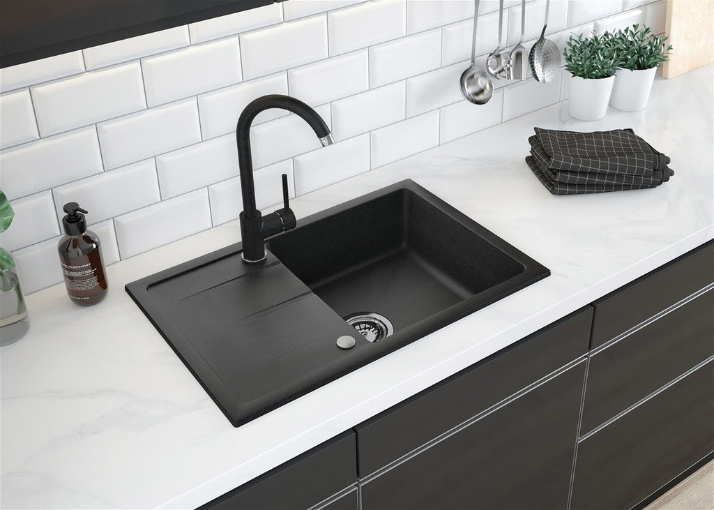 1-bowl granite sink with drainer