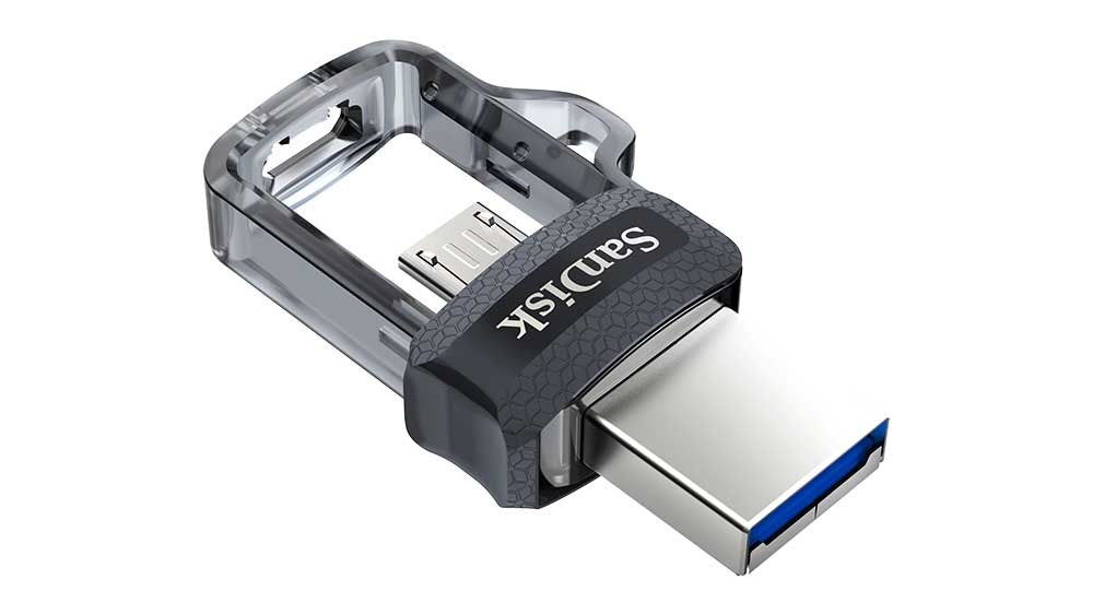 SanDisk Ultra Dual M3.0 - USB Flash Drive - 256GB - USB3.0/ micro USB - SDDD3-256 G-G46