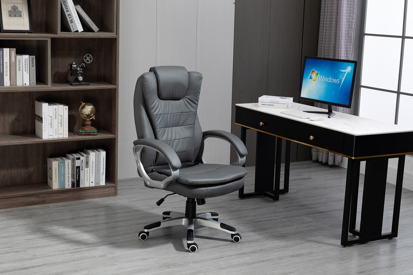 Activejet Office Chair YK7304 with Massage and Heating, Grey