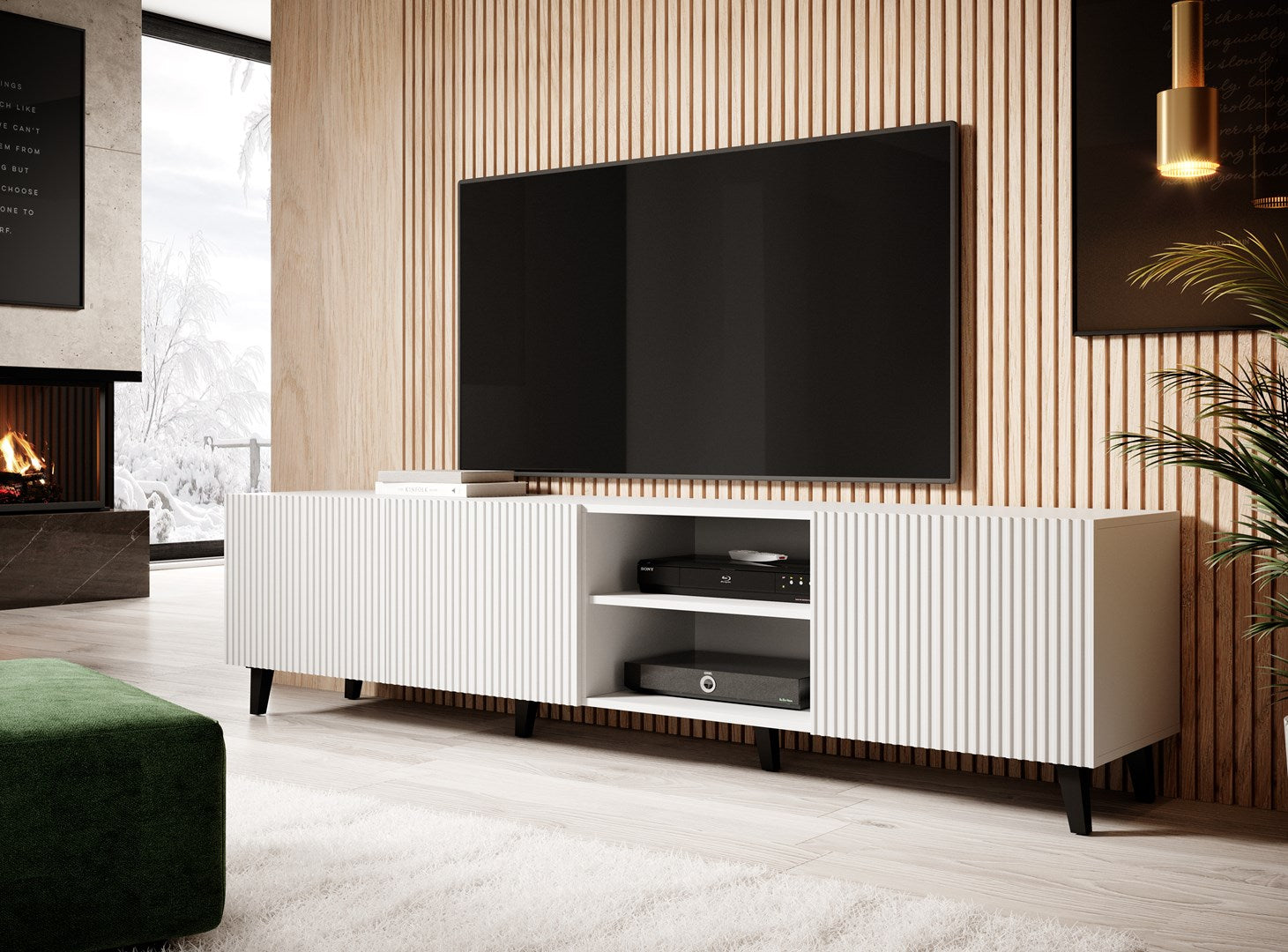 Cama RTV Cabinet PAFOS 200x42x52 White Matt