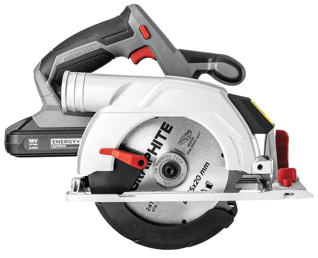 Graphite 58G023 Portable Circular Saw 16.5 cm Grey Red Silver 4200 RPM