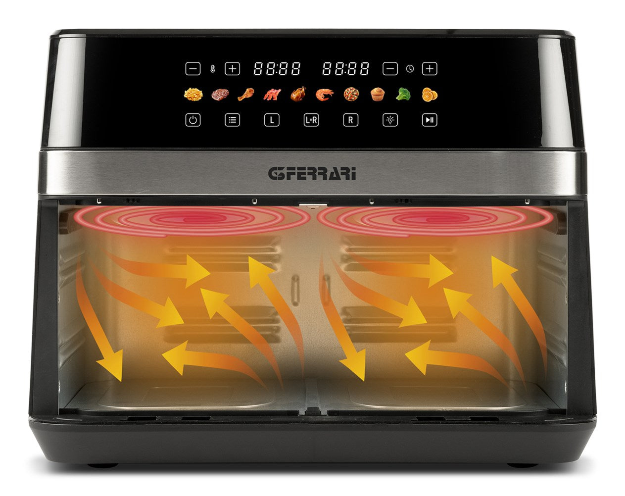 G3 Ferrari Hot Air Fryer G10223 Double 12 L 2200W Black Stainless Steel