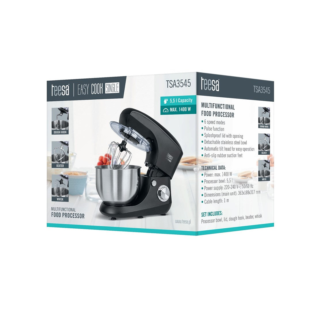 teesa Stand Mixer 1400W 5.5 L Stainless Steel Bowl Variable Speed TSA3545-B