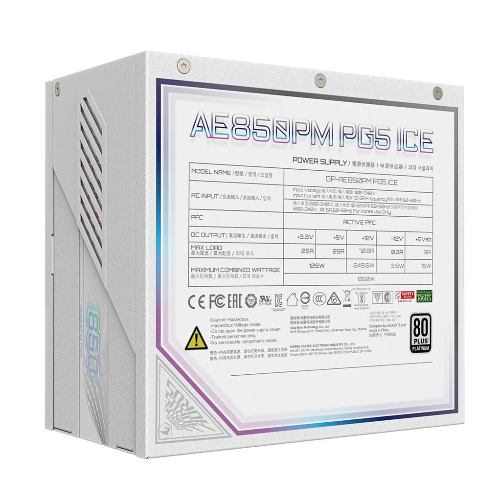 GIGABYTE AORUS ELITE P850W ICE PSU PCIe 5.0