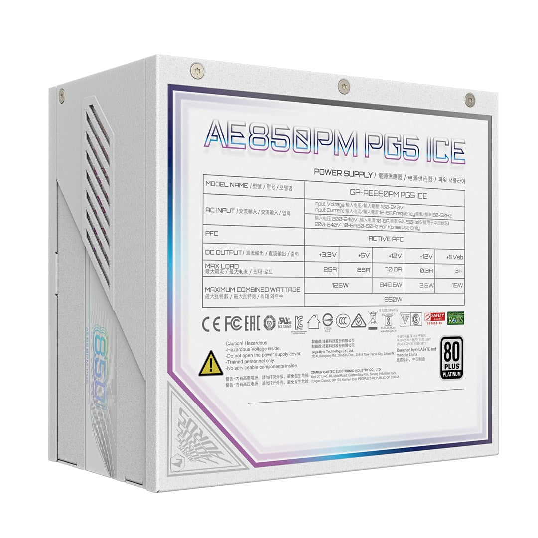 GIGABYTE AORUS ELITE P850W ICE PSU PCIe 5.0
