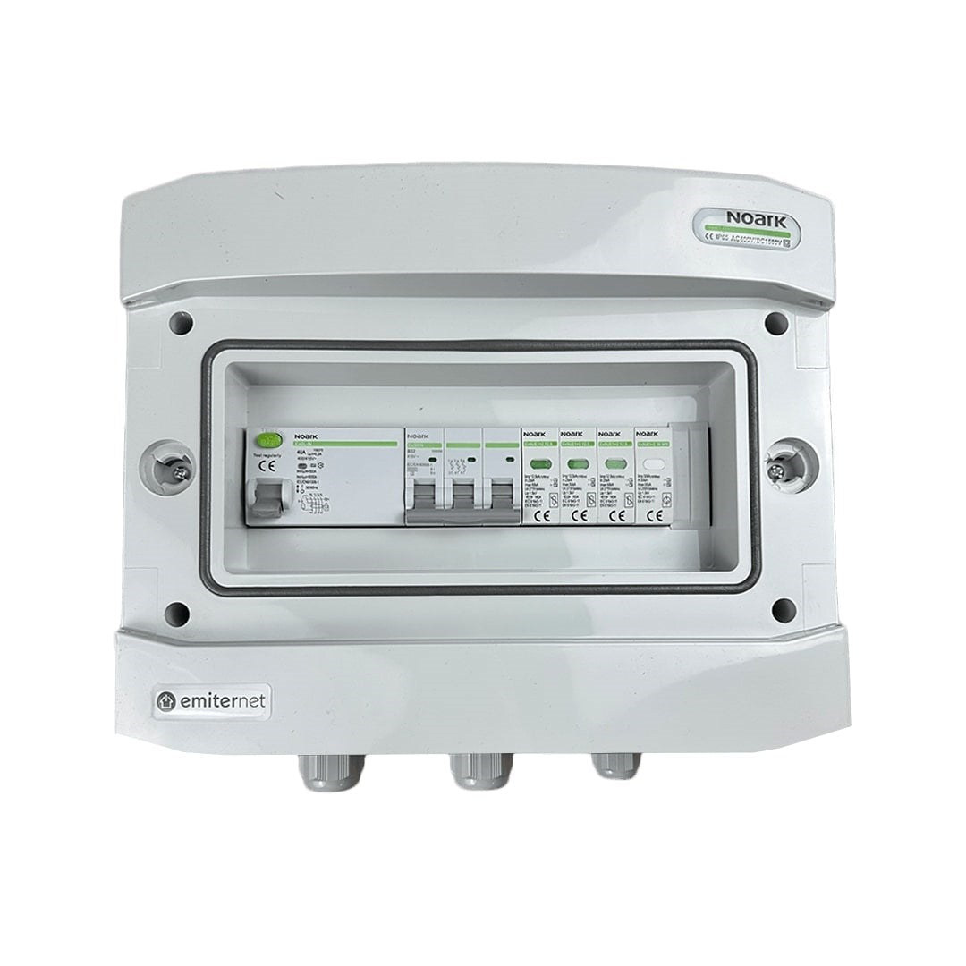 EMITER Junction Box IP65 32A 3-Phase RCD Surge Arrester EM-357N_AC