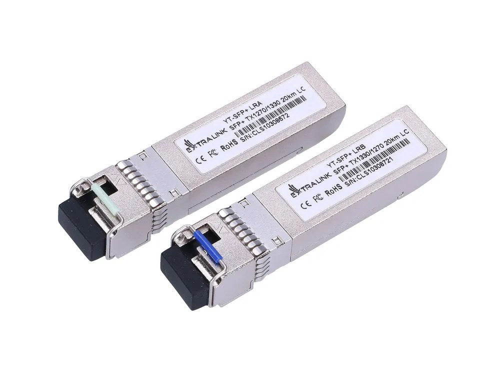 Extralink SFP+ WDM Module SFP+ 10G 10Gbps 1270/1330nm  single mode  20km  LC  DOM  pair