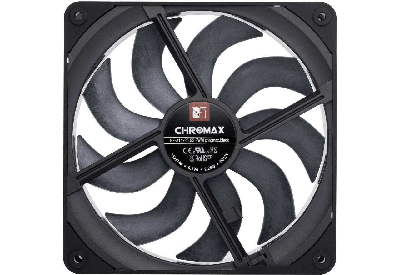 Noctua NF-A14x25 G2 PWM chromax.black 140 mm fan