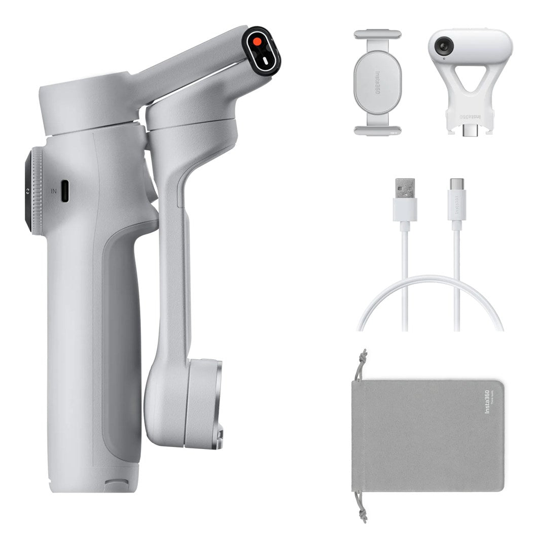 Smartphone Stabilizer - INSTA360 - Flow 2 - 360° Panoramic Tracking - 3-Axis Stabilization - Gray