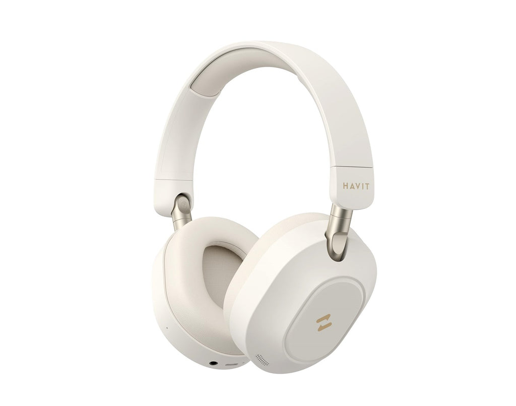 Havit BT Cordless Headphones Active Noise Cancelling Beige