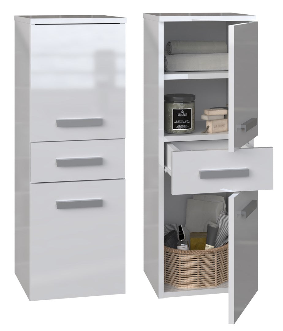 Topeshop NEL V DDS BIEL POŁ Bathroom Storage Cabinet White
