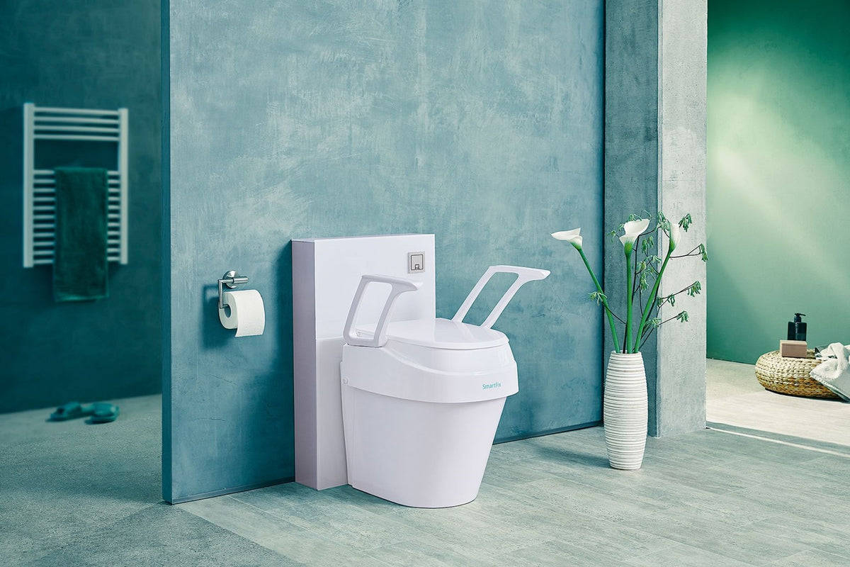 Dietz SmartFix toilet seat with armrests