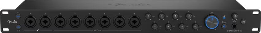 Fender Quantum LT 16 EU USB-C Audio Interface, 192 kHz Sample Rate, Black, FENDER QUANTUM LT 16 EU