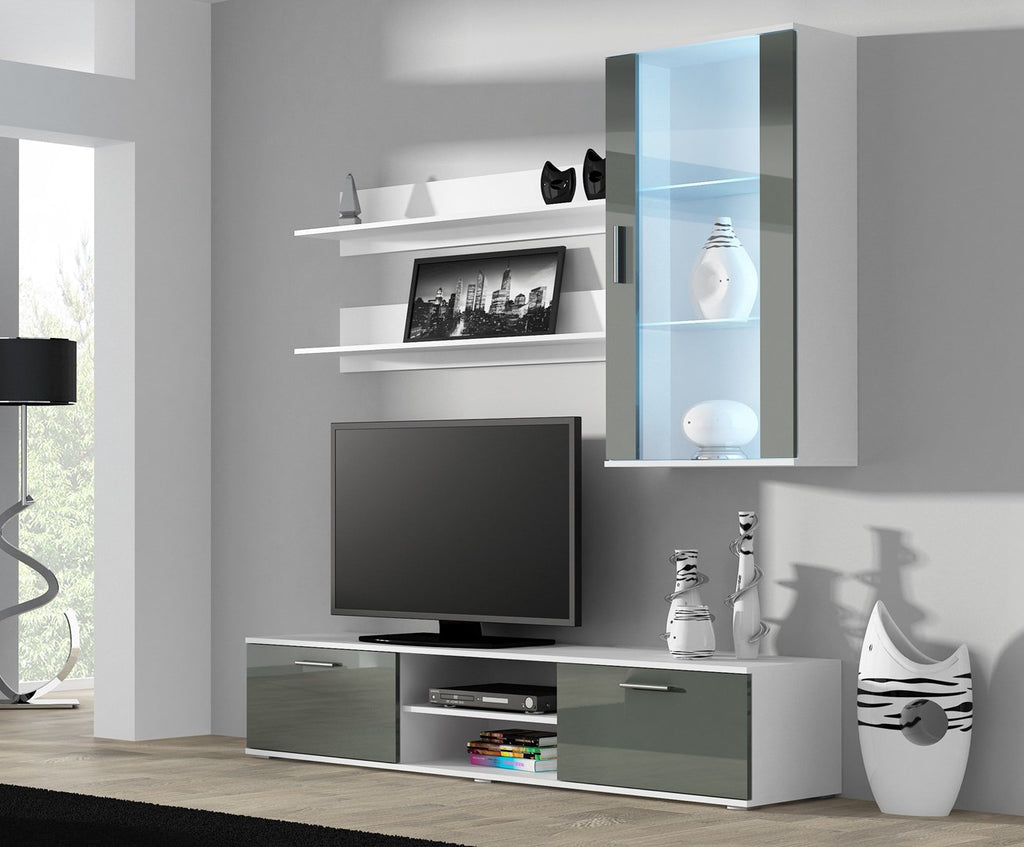 Cama TV Stand SOHO 180 White/Grey Gloss