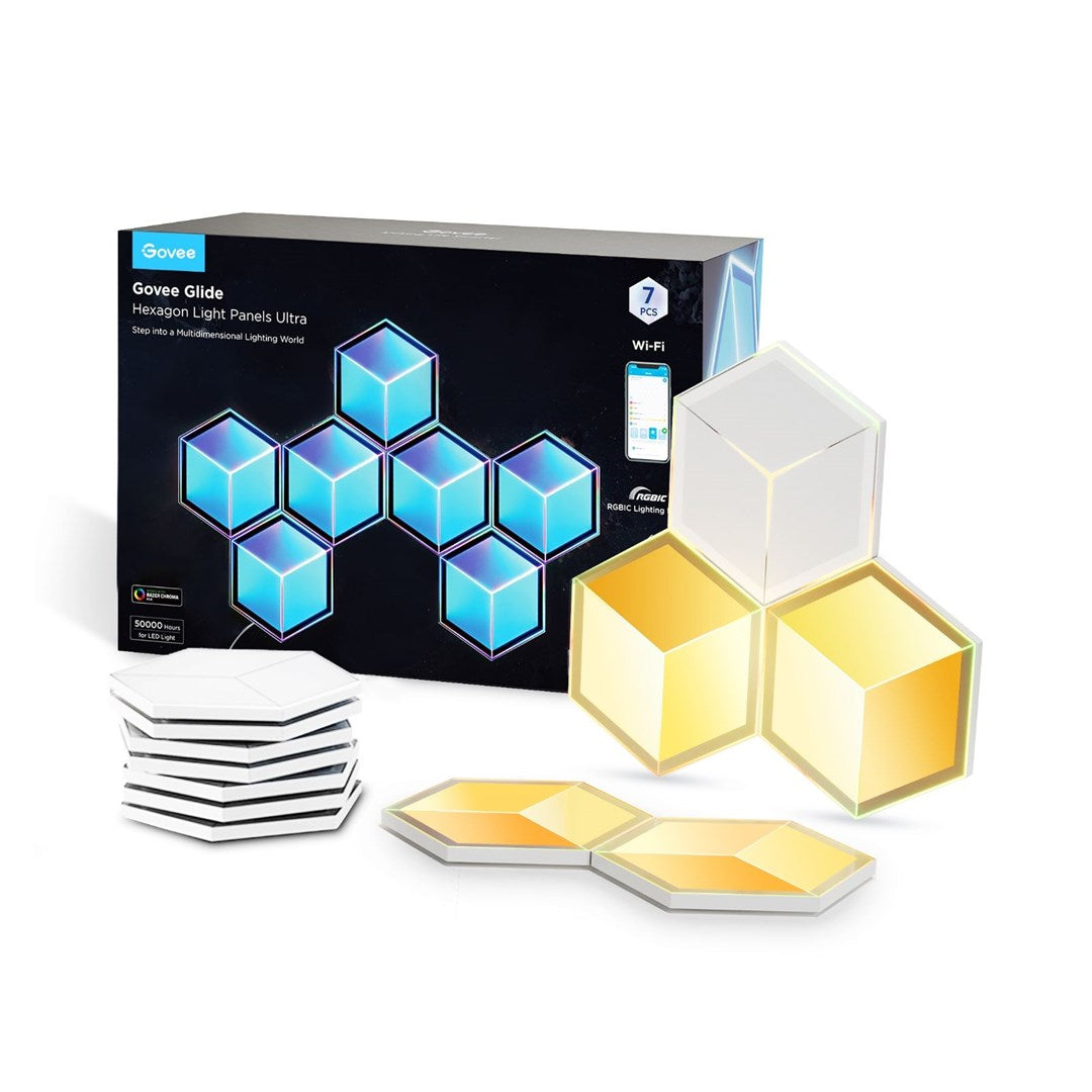 Govee H606A Glide Hexagon Light Panels 7-Pack RGBIC Wi-Fi Bluetooth
