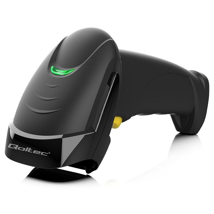Qoltec 50853 Laser Barcode Scanner 1D 2D Black
