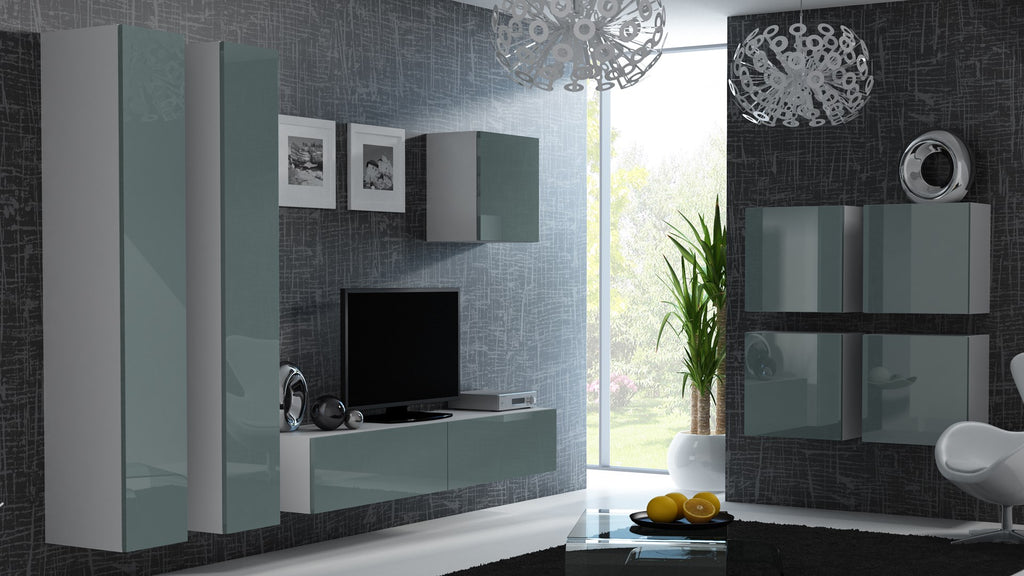 VIGO Square Cabinet 50/50/30 cm White/Grey Gloss