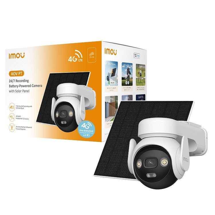 IMOU AOV PT 5MP IP Camera Set 2.4GHz WiFi+4 G+Solar