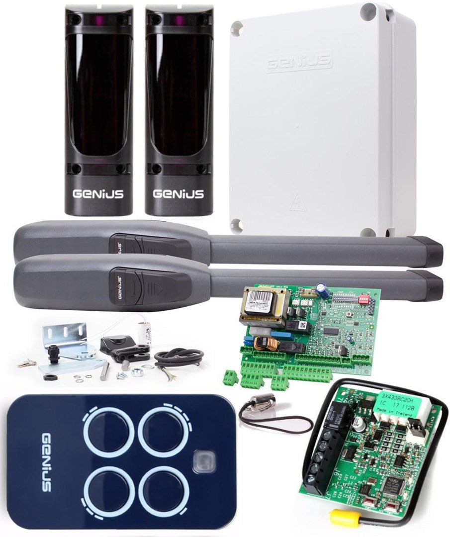 GENIUS SIROCCO 250 Swing Gate Kit for 2.5 m Gates - 230V