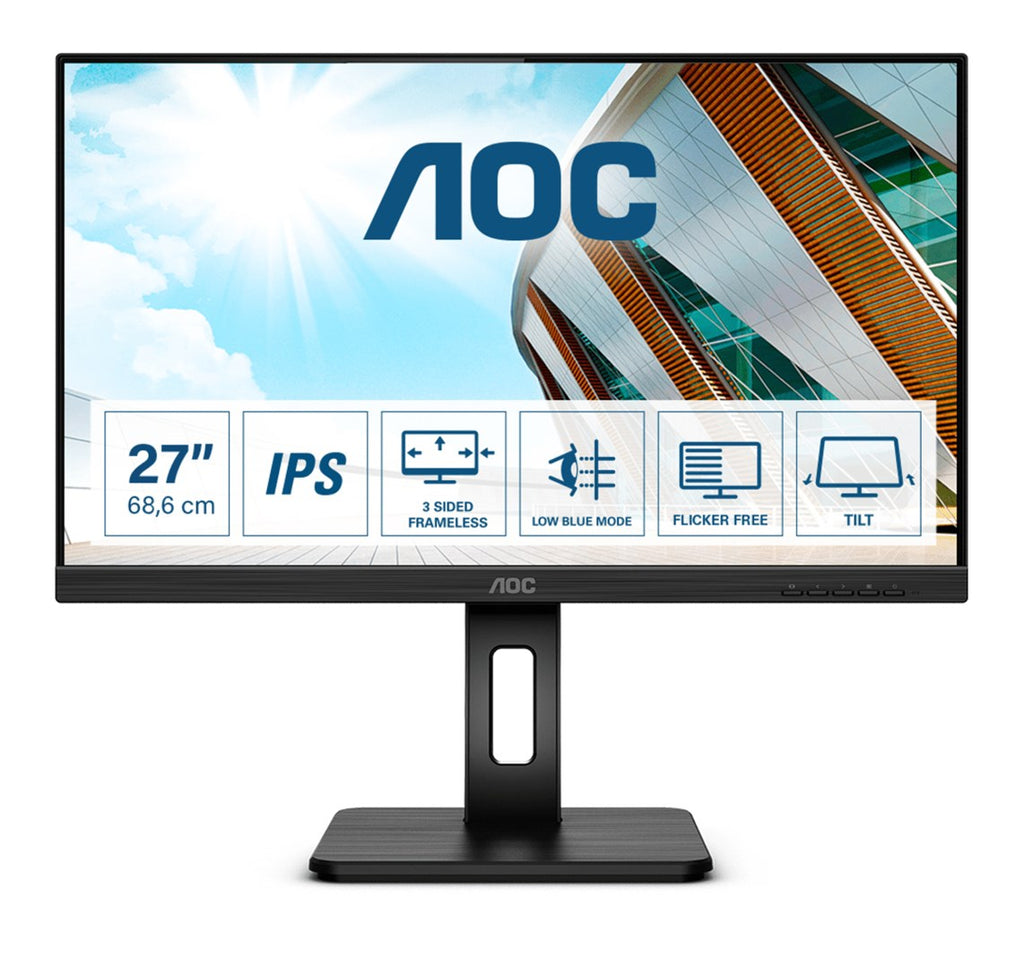 AOC 27P2Q LED Monitor 27" Full HD 1920 x 1080 IPS Black