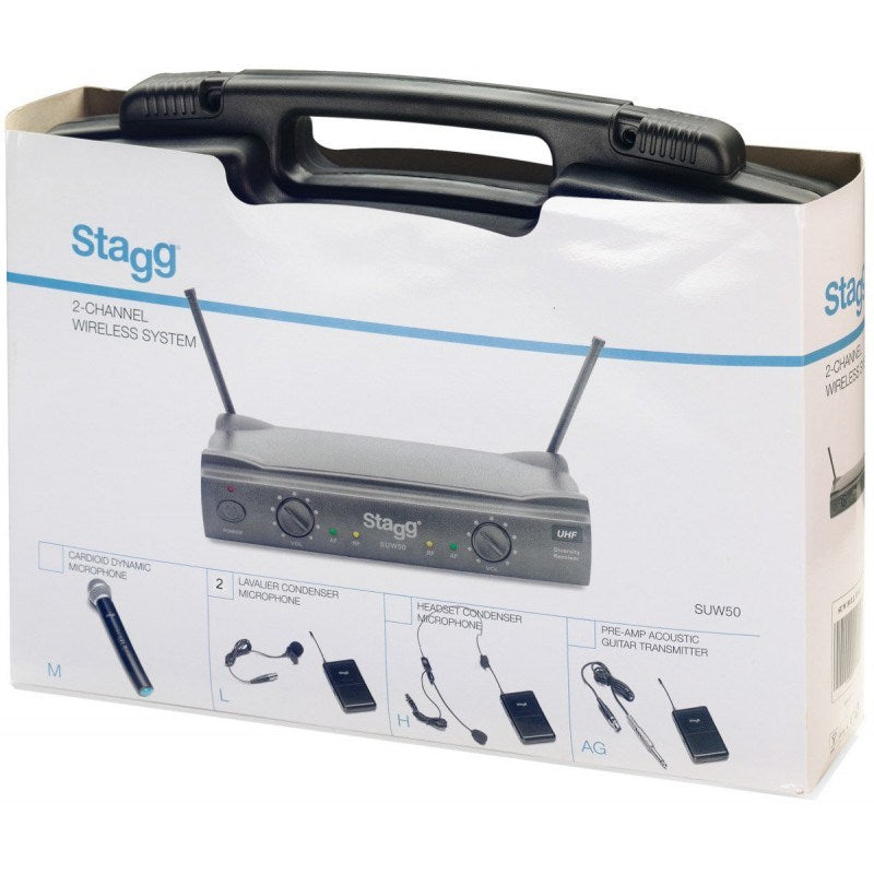 Stagg SUW 50 MM FH EU Wireless UHF System Black 60 m Range