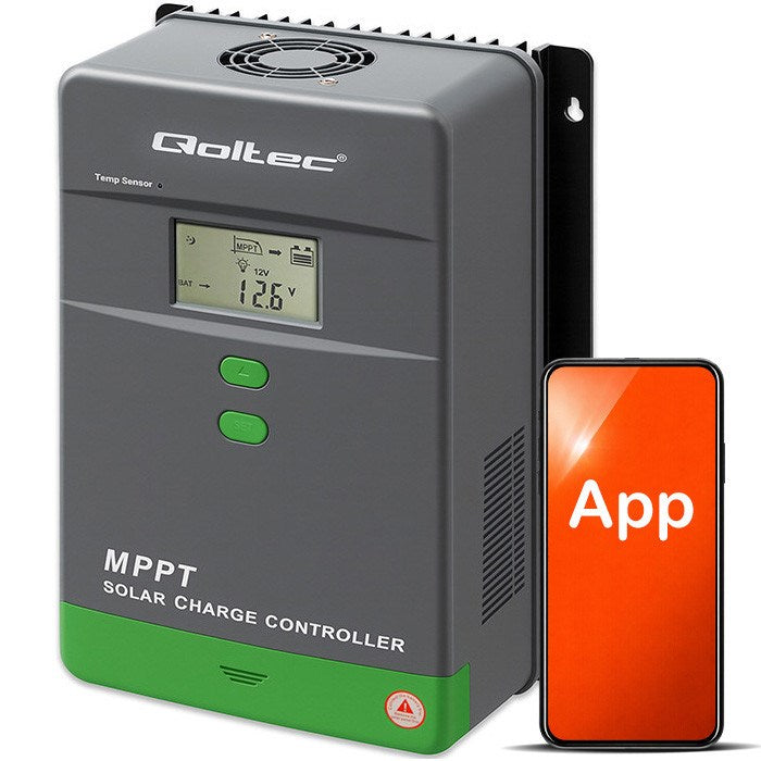 Qoltec MPPT Solar Charge Controller with Temperature Sensor 80A
