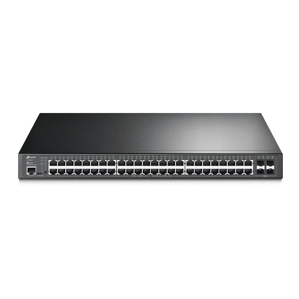 TP-Link JetStream 52-Port Gigabit L2+ Managed Switch with 48-Port PoE+ Black 1662292
