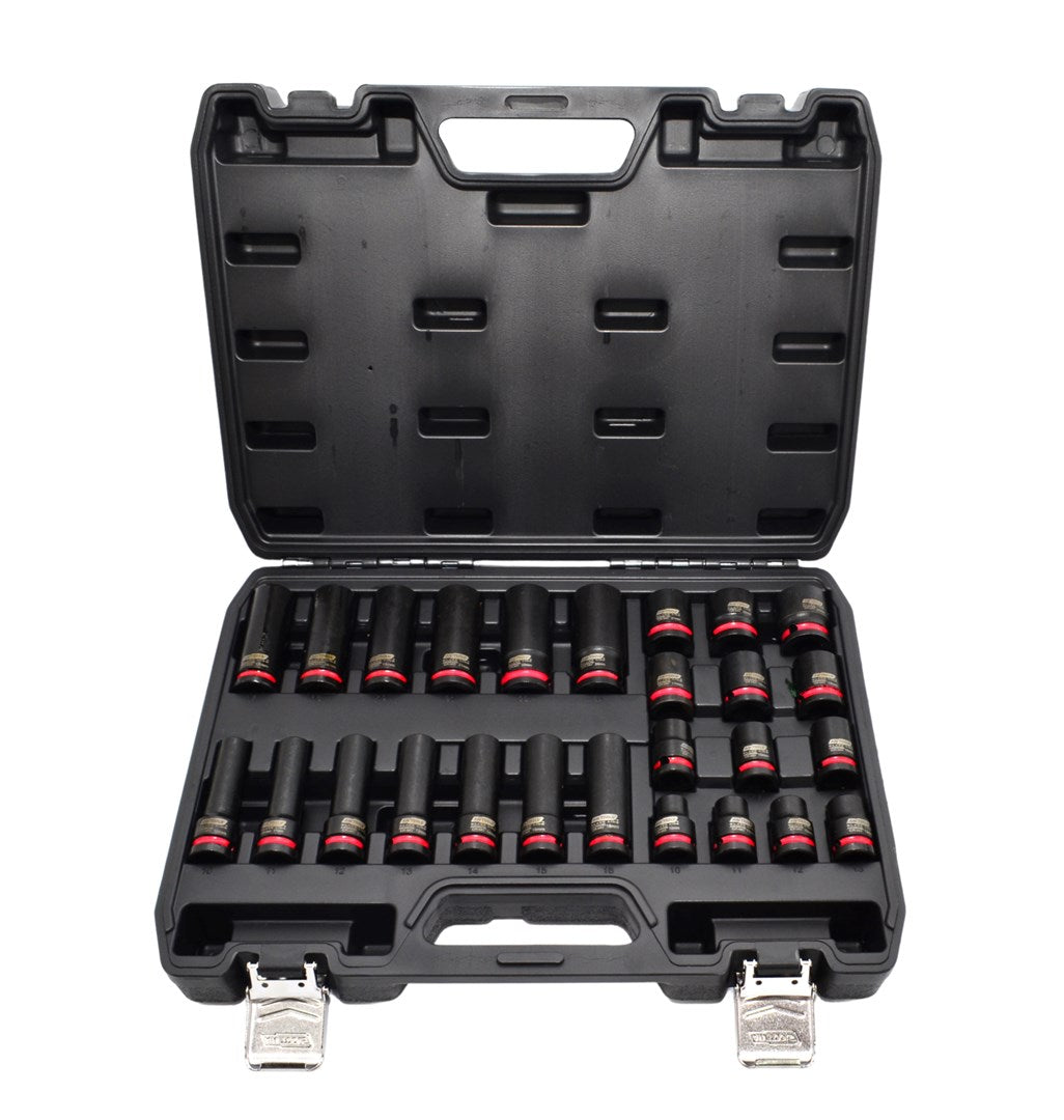 AWTOOLS 26-Piece Impact Socket Set 10 mm-24 mm Manual Tools 4700 g AW38693BL
