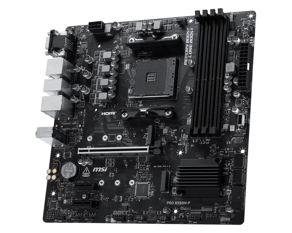 MSI PRO B550M-P Motherboard Socket AM4 micro ATX AMD B550
