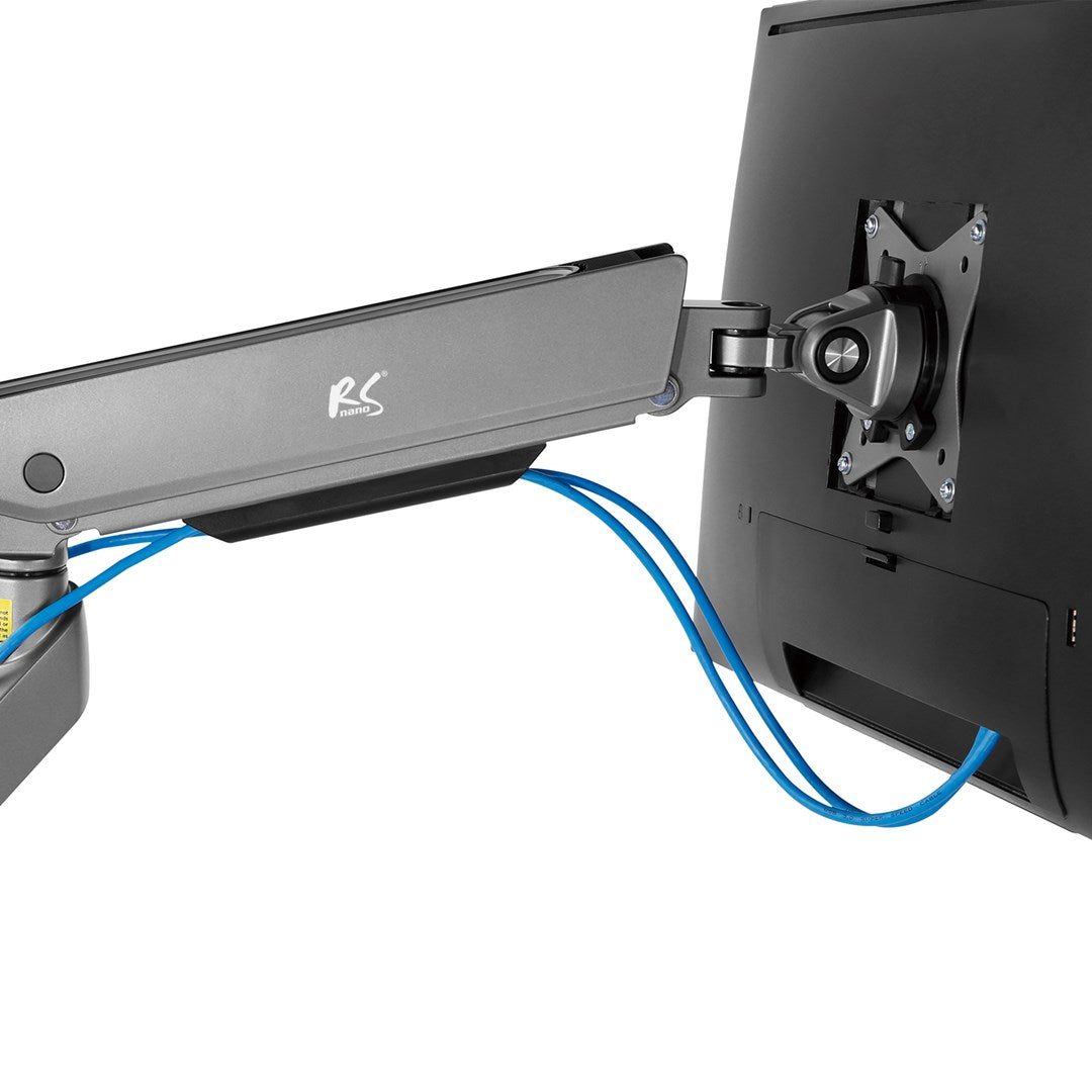 NanoRS Gaming Monitor Mount 17-32 with RGB LED Lighting Desk Mount Height Adjustable Swivel Tilt Max. 9 kg VESA 75x75/ 100x100