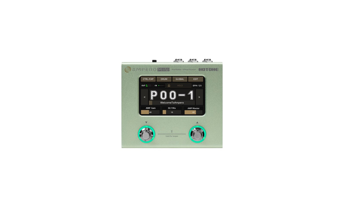 Hotone Ampero Mini (Matcha) Multi-Effect Guitar Pedal | Model HOTMP50MC