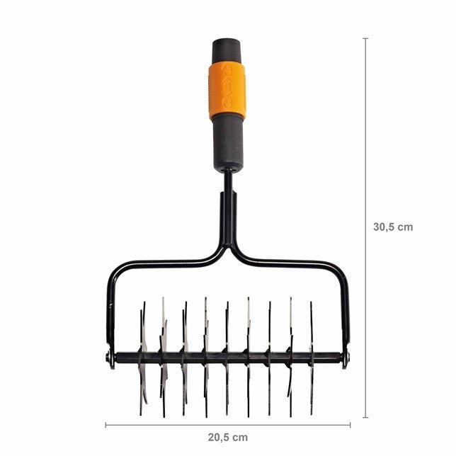 Fiskars QuikFit Star Tiller Garden Fork Handle - Black Steel - (1000689)