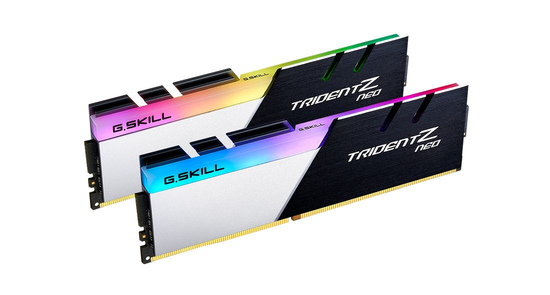 G.Skill TridentZ Neo Series DDR4 16GB: 2 x 8GB DIMM 288-PIN 3200MHz PC4-25600 CL16 1.35V Unbuffered Non-ECC Brushed Black, Brushed Aluminum (F4-3200C16D-16GTZN)