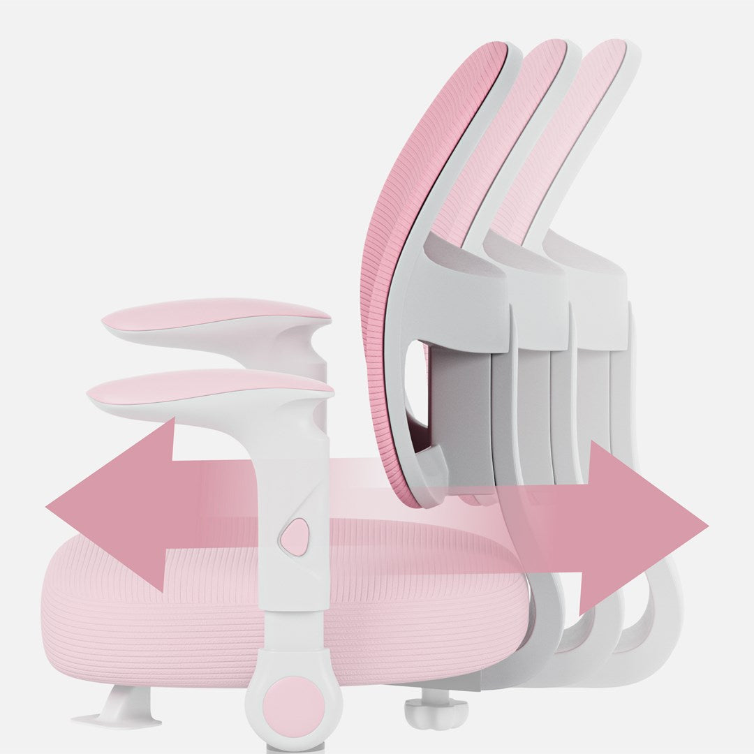 Junior 5.0 Pink Swivel Chair - Adjustable Height 42-52 cm - Ergonomic Design