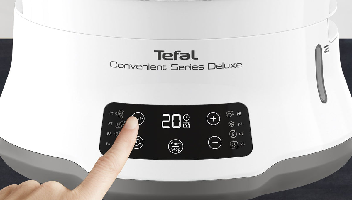 Tefal Convenient Series Deluxe VC502D steam cooker 3 basket(s) Countertop 900 W Stainless steel  White