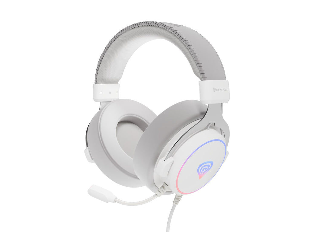 GENESIS Neon 764 Wired Gaming Headset USB Type-A White
