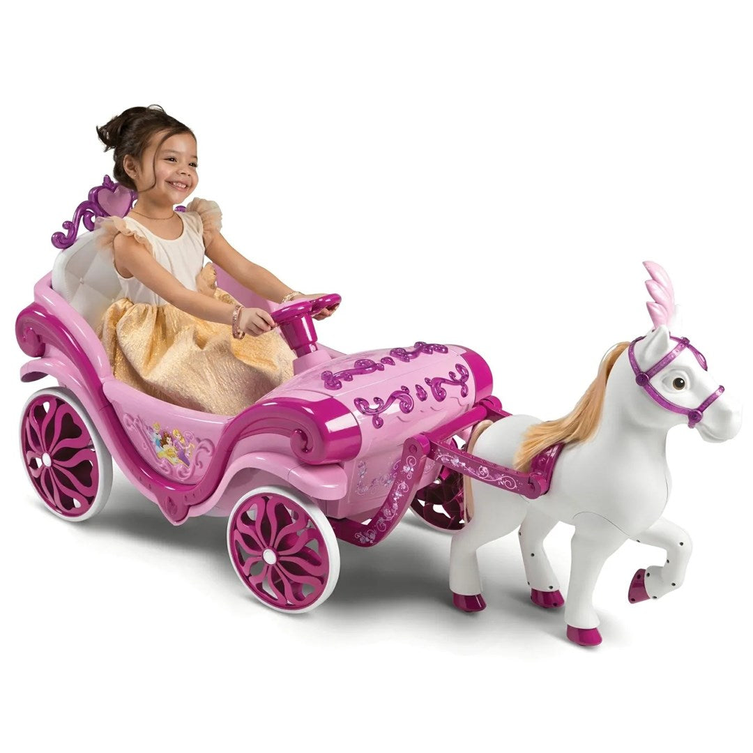 Huffy Electric Disney Princess carriage with horse 6 V pink