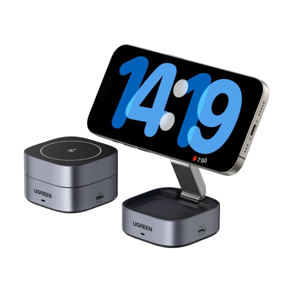 Ugreen 35278 mobile device charger Headphones  Smartphone Grey AC  USB Wireless charging Fast charging Indoor