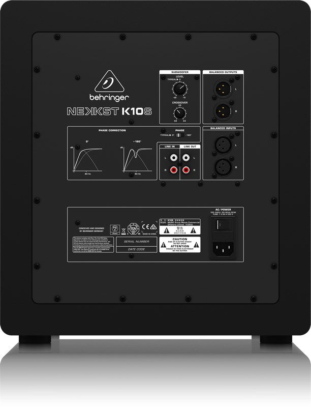 Behringer K10S Black Active Subwoofer