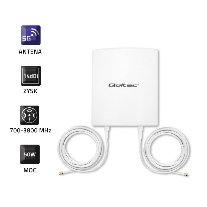 Qoltec 5 G LTE External Antenna 14 dBi