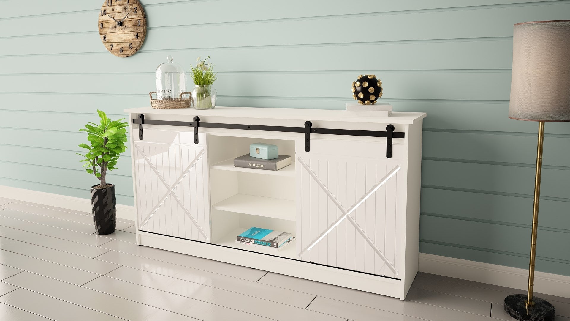 GRANERO Chest of Drawers 160x80x35 cm White Gloss